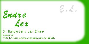 endre lex business card